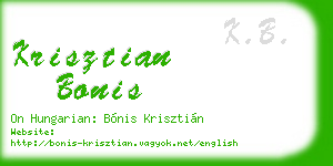 krisztian bonis business card