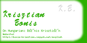 krisztian bonis business card